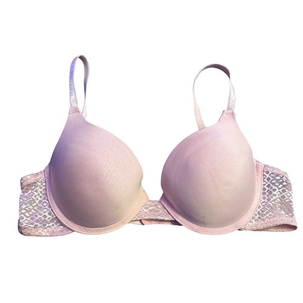IZOD Light Pink Lace Push-Up Underwire Bra 34B